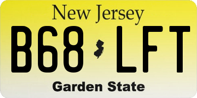 NJ license plate B68LFT