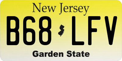 NJ license plate B68LFV