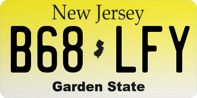 NJ license plate B68LFY