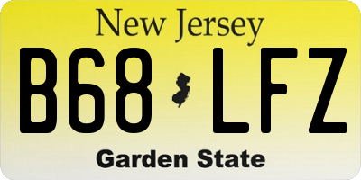 NJ license plate B68LFZ
