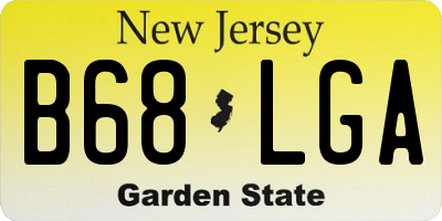 NJ license plate B68LGA