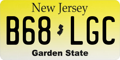 NJ license plate B68LGC