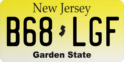 NJ license plate B68LGF