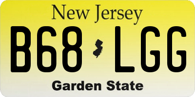 NJ license plate B68LGG