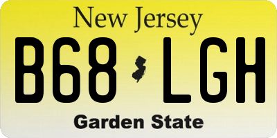 NJ license plate B68LGH