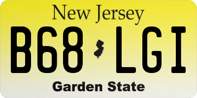 NJ license plate B68LGI
