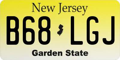 NJ license plate B68LGJ