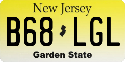 NJ license plate B68LGL