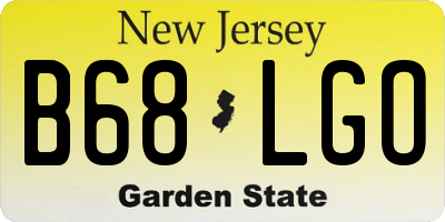 NJ license plate B68LGO