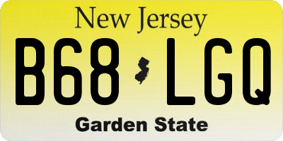 NJ license plate B68LGQ