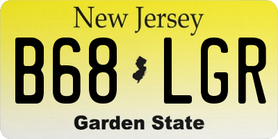 NJ license plate B68LGR