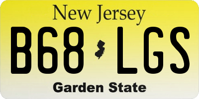 NJ license plate B68LGS