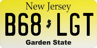 NJ license plate B68LGT