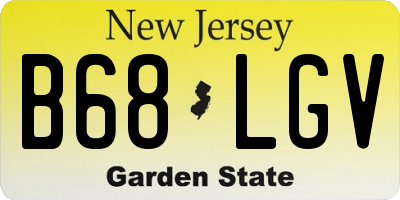 NJ license plate B68LGV