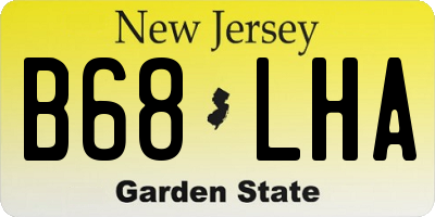NJ license plate B68LHA
