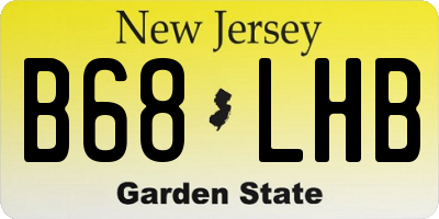 NJ license plate B68LHB