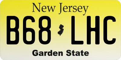 NJ license plate B68LHC