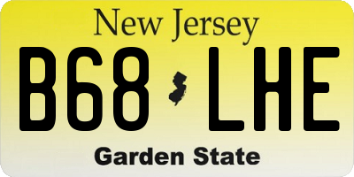 NJ license plate B68LHE