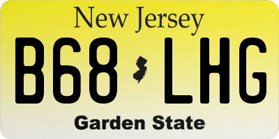 NJ license plate B68LHG