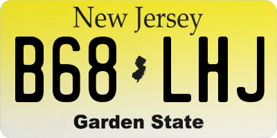 NJ license plate B68LHJ