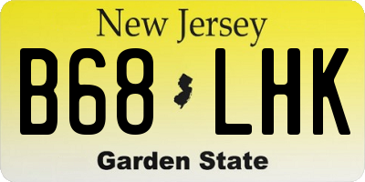 NJ license plate B68LHK