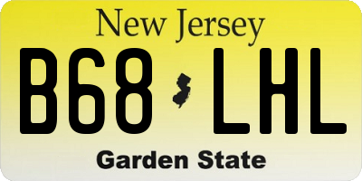 NJ license plate B68LHL
