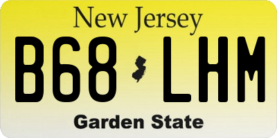 NJ license plate B68LHM