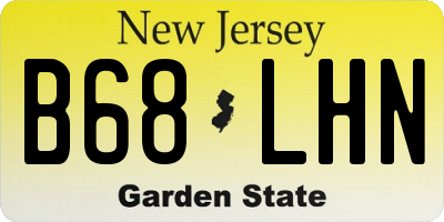 NJ license plate B68LHN