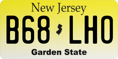 NJ license plate B68LHO