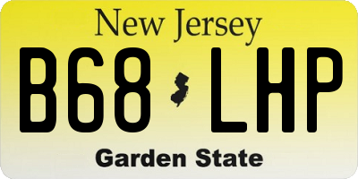 NJ license plate B68LHP
