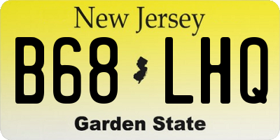 NJ license plate B68LHQ