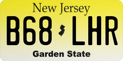 NJ license plate B68LHR