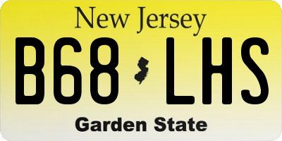 NJ license plate B68LHS