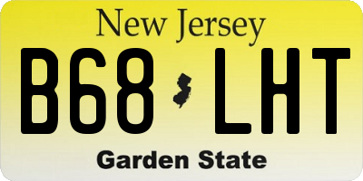 NJ license plate B68LHT