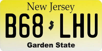 NJ license plate B68LHU