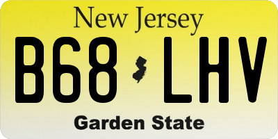 NJ license plate B68LHV