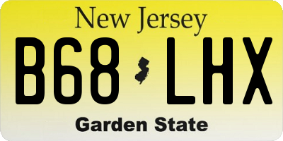 NJ license plate B68LHX