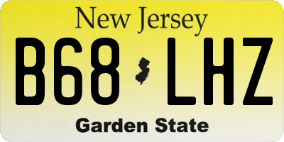 NJ license plate B68LHZ