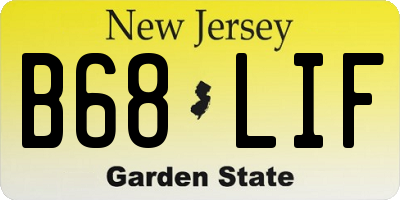 NJ license plate B68LIF