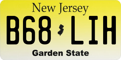 NJ license plate B68LIH