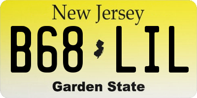 NJ license plate B68LIL