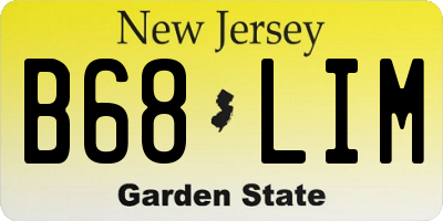 NJ license plate B68LIM