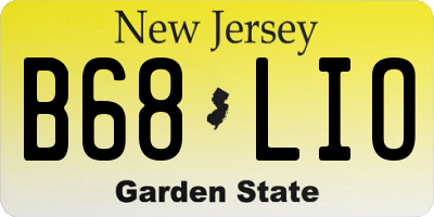 NJ license plate B68LIO