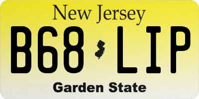 NJ license plate B68LIP