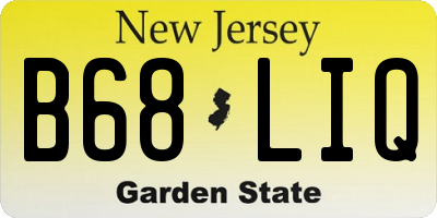 NJ license plate B68LIQ