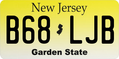 NJ license plate B68LJB