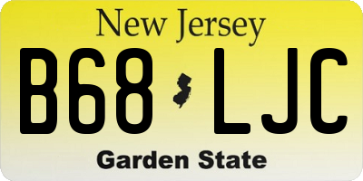 NJ license plate B68LJC
