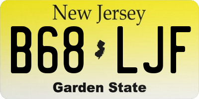 NJ license plate B68LJF
