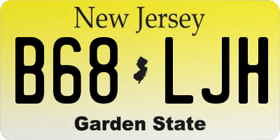 NJ license plate B68LJH
