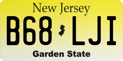 NJ license plate B68LJI